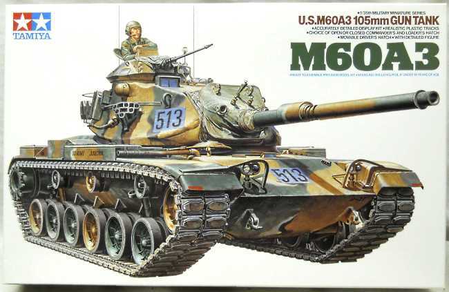 Tamiya 1/35 M60A3 Medium Tank, 35140 plastic model kit